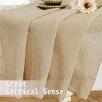Tollpiz Sheer Door Curtains Closet Linen Textured Curtain Sheers Doorway Light - Image 6