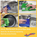 Microfiber Scrub Dish Cleaning Cloth, Non-Scratch, Reusable & Durable - Image 3