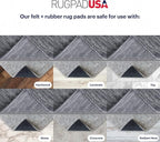 RUGPADUSA - Dual Surface - 2'x4' - 3/8" Thick - Felt + Rubber - Enhanced - Image 5