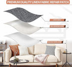 KING MOUNTAIN Fine Linen Fabric Patches, Self-Adhesive, 12x40 inch, - Image 3