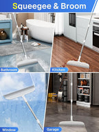 Silicone Floor Squeegee & Broom – Long Handle Hair Remover - Image 4