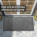 Yimobra Large Door Mat 47x24, All-Weather Waterproof Non-Slip Welcome Matt - Image 2