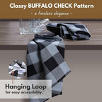Native Fab 12 Pack Buffalo Check Kitchen Dish Towels, Washable 16"x26" - Image 5