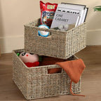 HOONEX Wicker Storage Baskets for Organizing, Decorative Woven Seagrass Baskets - Image 2