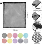 13"X15.5" 100Pcs Mesh Laundry Drawstring Bag Nylon Drawstring Gym Bag - Image 3