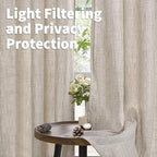 YoungsTex 84 Inch Length Linen Curtains - Image 3