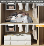 2-Pack Under Bed Storage, 6 Inches Tall Closet Organizers and Storage Bins - Image 3