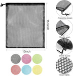 iMucci 12Pcs Mesh Bag 13"X15.5" Drawstring Gym Bag Nylon Mesh Drawstring Bag - Image 3