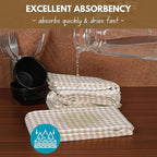 Native Fab 6 Pack Gingham Mini Check Kitchen Hand Towels Set - Image 2