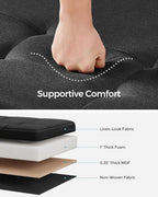 SONGMICS Storage Ottoman Bench, Foldable Foot Rest - Image 4