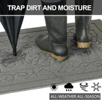 FONEYI Indoor Door Mat 20" x 32", Dirt Trapper Door Mats Non-Slip Entryway Rugs - Image 4