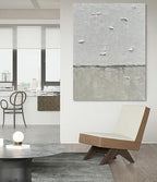 NANKAI Hand Painted Grey and White art Canvas Paintings Minimalist Abstract Oil - Image 7
