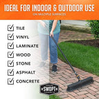 SWOPT 24” Push Broom, Angle Broom + 48” and 60" Steel Handles, Standard Combo — - Image 10