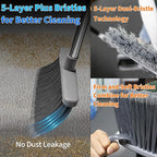 Broom with Dustpan Combo Set Broom and Dustpan Set Dust Pan with 51.2" - Image 2