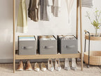 3 Pack Fabric Storage Bins for Shelves | 16.25x12x10in Closet Storage Baskets | - Image 9