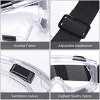 AirGearPro Vision-1000 Anti-Fog Safety Goggles | Impact Resistant Protective - Image 4