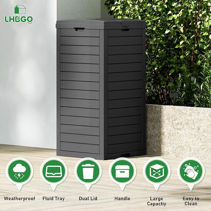 Outdoor Trash Can, 31 Gallon Garbage Can - Image 3
