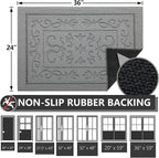 FONEYI Indoor Door Mat 24" x 36", Dirt Trapper Door Mats Non-Slip Entryway Rugs - Image 2