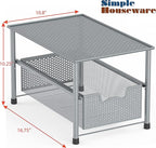 Simple Houseware Stackable Under Sink Cabinet Sliding Basket Organizer Drawer - Image 3