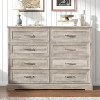 8 Drawer Dresser for Bedroom, Rustic Farmhouse Dresser - Image 3