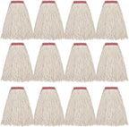 MATTHEW CLEANING 16oz 12Pack Cotton Mop Head Replacement, Cotton Looped-Open by MATTHEWCLEANINGPRODUCTS