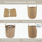 Cotton Rope Laundry Basket Hamper - Image 7