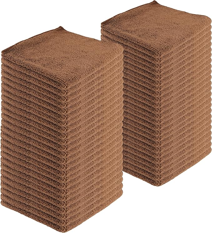 Microfiber Cleaning Cloths, 48 Pack, All-Purpose, Highly Absorbent, Washable by JDHomease