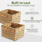Small Wicker Baskets for Storage 2-Pack, Woven Baskets for Organizing Living - Image 3