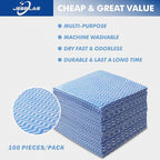 JEBBLAS 100Pcs Reusable Cleaning Cloths 11.8‘’x11.8‘’ Handi Wipes Reusable - Image 3