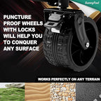 SunnyFeel Heavy Duty Collapsible Outdoor Utility Wagon Cart 400LB Capacity - Image 5