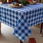 Classic Gingham Buffalo Tablecloth Fabric by Essifunia