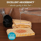 Native Fab 6 Pack Gingham Mini Check Kitchen Hand Towels Set - Image 3