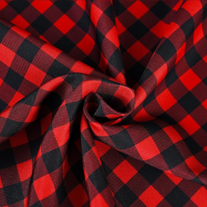 Classic Gingham Buffalo Xmas Tablecloth Fabric - Image 9