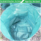 Professional 3-Pack 63 Gallons Lawn Garden Bags Reusable Yard Waste Bag - Image 5