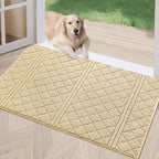 REFETONE Indoor Doormat, Front Back Door Mat 24"x36" Absorbent Rubber Backing by Refetone