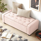 48" Ottoman with Storage, Upholstered Entryway Bench with Seating - Image 5