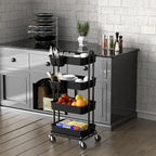 Simple Houseware 4-Tier Multifunctional Rolling Utility Cart - Image 3