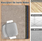 Placoot Desk Chair Mat for Hardwood Floor Corduroy Surface 1/6" Thick 55"x35" - Image 3