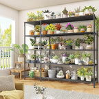 52.36" W Storage Shelves Metal Shelving Unit Load 1400LBS 5 Tier Wire Rack - Image 9