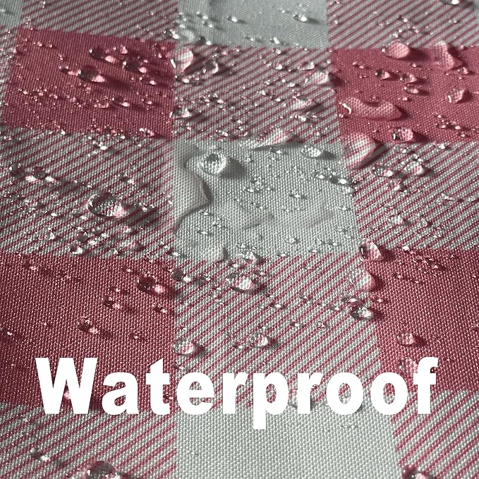 Waterproof Checkered Tablecloth Runner Fabric - Image 2