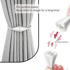 2 Pack Magnetic Curtain Tiebacks Rope Modern Handmade Curtain Tie Backs - Image 2