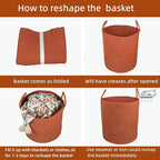 Cotton Rope Laundry Basket Hamper - Image 6