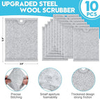 Steel Wool Scrubber, Wire Dishwashing Rags, Wet & Dry - Image 2