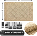 REFETONE Indoor Doormat, Front Back Door Mat 24"x36" Absorbent Rubber Backing - Image 2