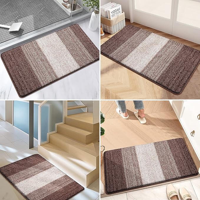 Kitinjoy Indoor Outdoor Door Mat, 30x17 Non-Slip Absorbent Dirt Trapper - Image 6