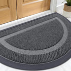 OLANLY Half Circle Door Mat Indoor Outdoor Entrance Welcome, Waterproof by OLANLY