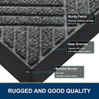 Smiry Front Door Mat Outside Entrance, Heavy Duty Outdoor Indoor Mat, Natural - Image 4