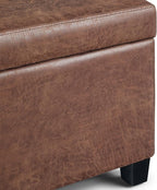 SIMPLIHOME Avalon 48 inch Wide Contemporary Rectangle Storage Ottoman Bench in - Image 9