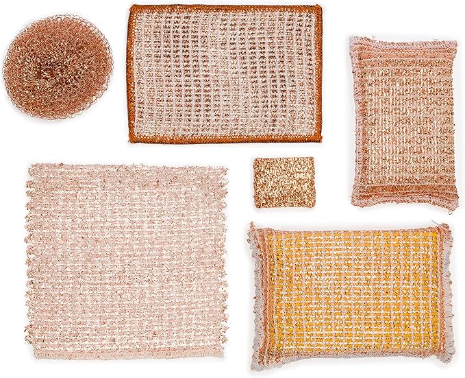 Redecker Real Copper Cleaning Cloths – Scratch-Free 2-Ply Woven Copper Scrub - Image 7