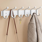 Coat Rack Wall Mounted Heavy-Duty: Metal Coat Hanger 6 Hooks - Image 8